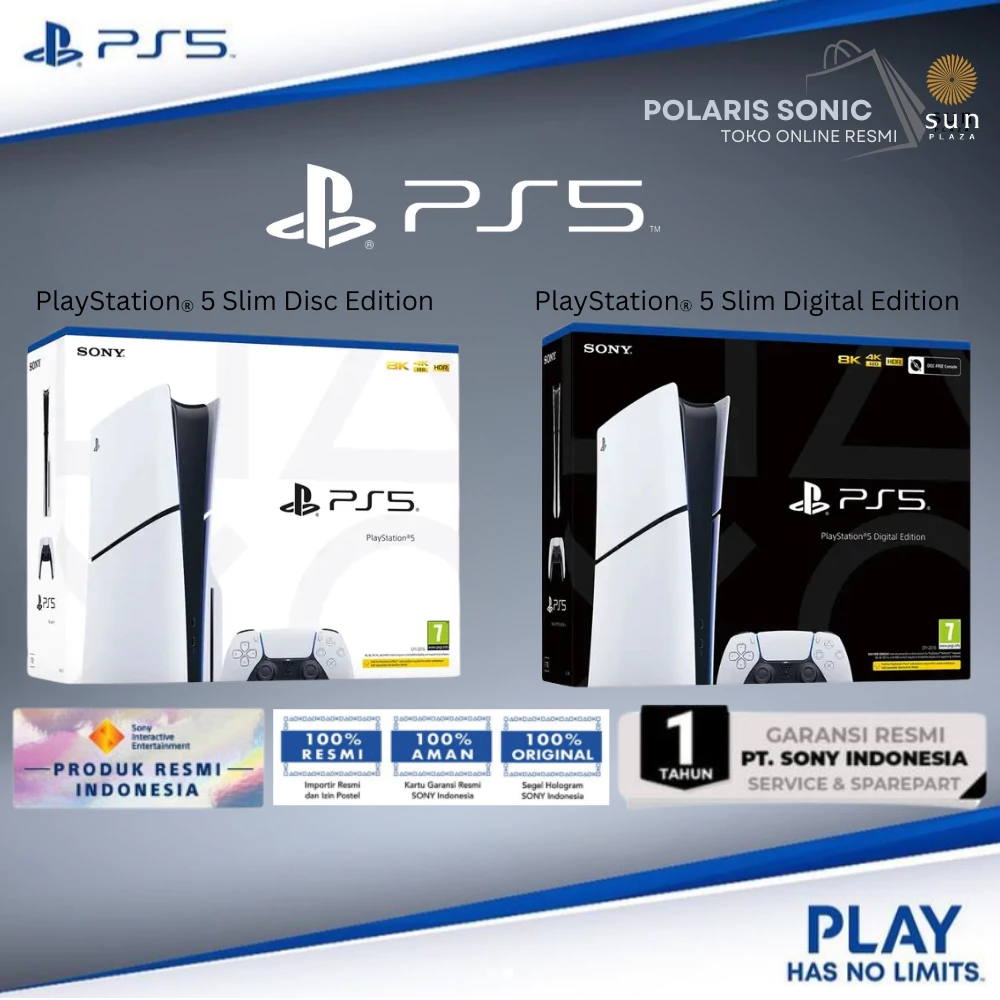 Sony® PS5™ PlayStation® PS 5 Slim Disc / Digital Garansi & Produk Resmi Sony Indonesia
